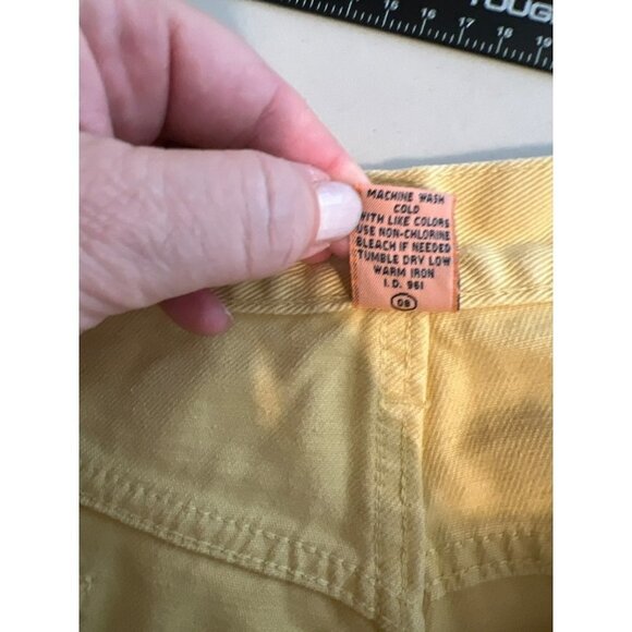 Gitano Yellow Jeans Size 40 100% Cotton Vintage Baggy Jean 90s Y2K - Picture 10 of 10